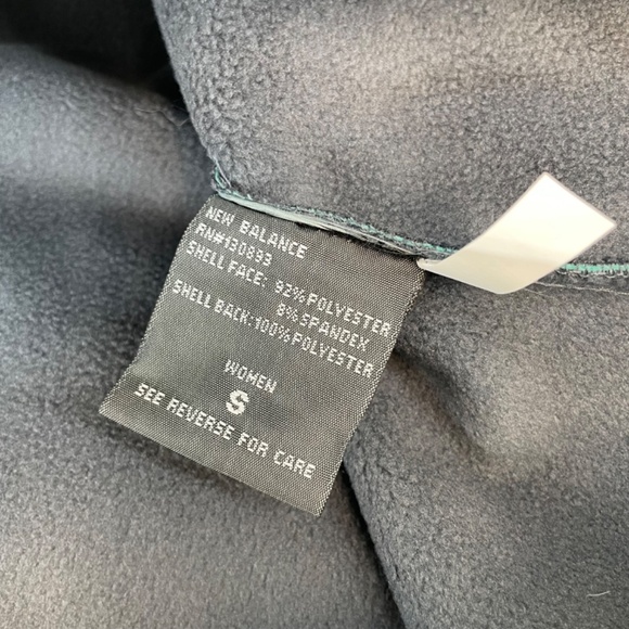 New Balance Fleece Lined Zip Jacket Teal Water Wind Resistant Women’s Small NEW - Picture 4 of 16